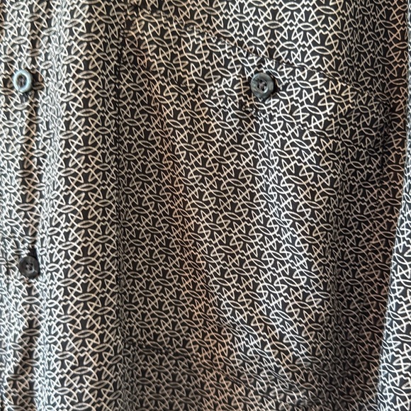 NWOT 100% Silk print short sleeve shirt, Silk Uomo by Nak, size XL - Picture 6 of 13